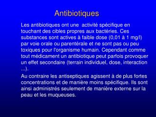 Antibiotiques