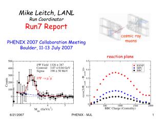 Mike Leitch, LANL Run Coordinator Run7 Report PHENIX 2007 Collaboration Meeting