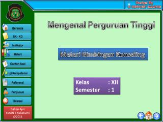 Kelas 	: XII Semester	: 1