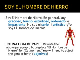 SOY EL HOMBRE DE HIERRO