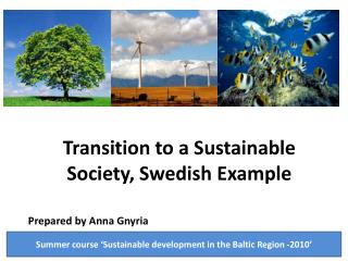 Transition to a Sustainable Society, Swedish Example
