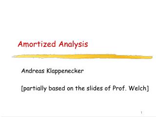 Amortized Analysis