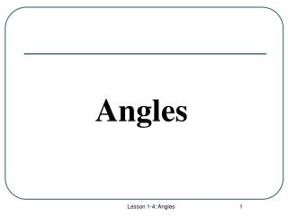 Angles