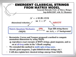 EMERGENT CLASSICAL STRINGS