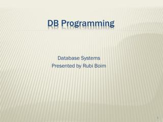 DB Programming
