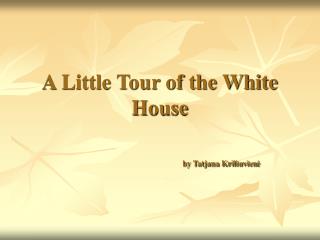 A Little Tour of the White House by Tatjana Kriliuvien ė