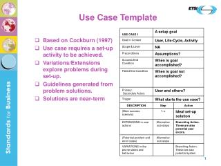 Use Case Template