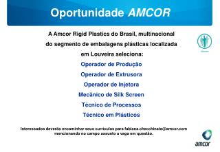 Oportunidade AMCOR