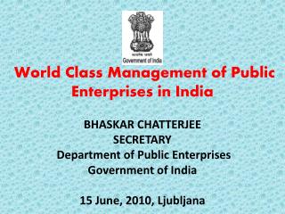 ROLE OF DPE IN GOVERNMENT OF INDIA