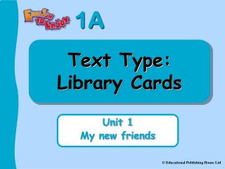 Text Type: Library Cards