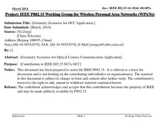 Project: IEEE P802.15 Working Group for Wireless Personal Area Networks (WPANs)