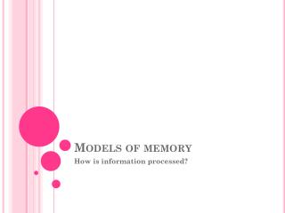 Models of memory