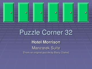 Puzzle Corner 32