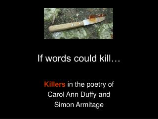 If words could kill…