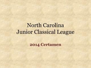 North Carolina Junior Classical League