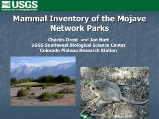 Mammal Inventory of the Mojave Network Parks