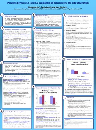 Parallels between L1- and L2-acquisition of determiners: the role of partitivity