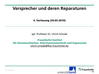 Versprecher und deren Reparaturen