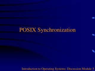 POSIX Synchronization