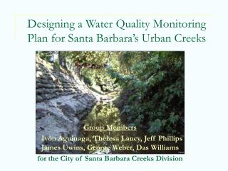 Designing a Water Quality Monitoring Plan for Santa Barbara’s Urban Creeks