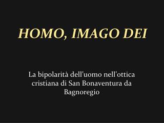 HOMO, IMAGO DEI