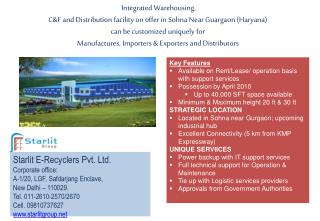 Starlit E-Recyclers Pvt. Ltd. Corporate office: A-1/20, LGF, Safdarjang Enclave,
