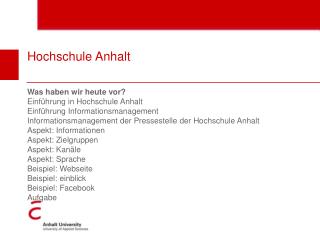 Hochschule Anhalt