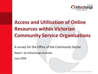 Access and Utilisation of Online Resources within Victorian Community Service Organisations