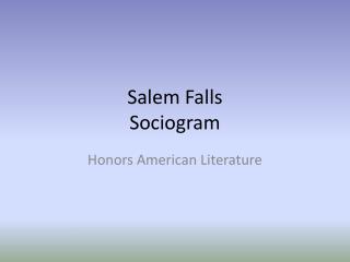 Salem Falls Sociogram