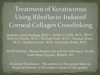 Treatment of Keratoconus Using Riboflavin-Induced Corneal Collagen Crosslinking