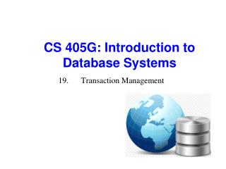 CS 405G: Introduction to Database Systems