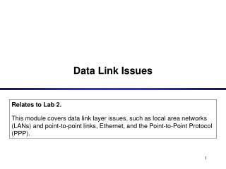 Data Link Issues