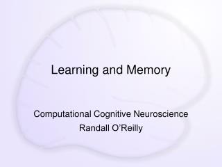 Learning and Memory