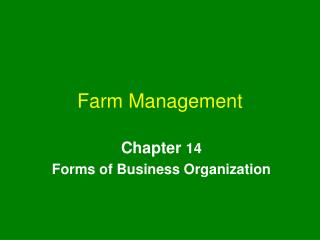 Farm Management