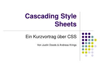 Cascading Style Sheets