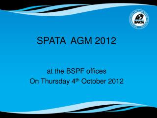 SPATA AGM 2012