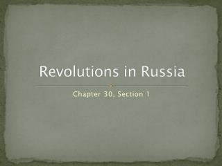 Revolutions in Russia