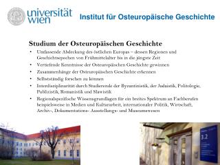 Studium der Osteuropäischen Geschichte