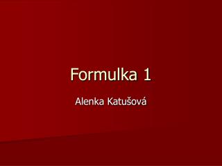 Formulka 1