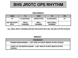 BHS JROTC OPS RHYTHM