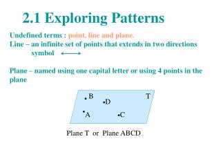 2.1 Exploring Patterns