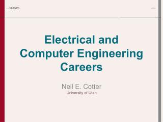 Electrical and Computer Engineering Careers