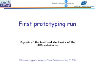 Calorimeter upgrade meeting – Phone Conference– May 5 th 2010
