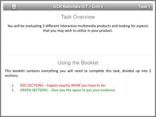 OCR Nationals ICT – Unit 4