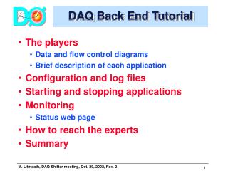 DAQ Back End Tutorial