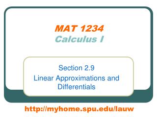 MAT 1234 Calculus I