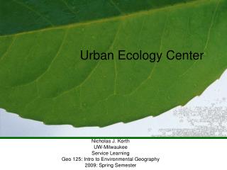 Urban Ecology Center