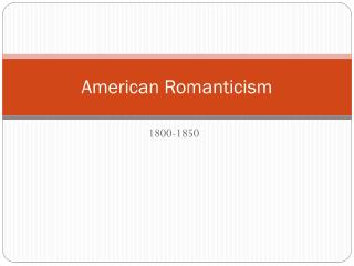 American Romanticism