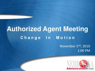 Authorized Agent Meeting