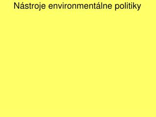 Nástroje environmentálne politiky